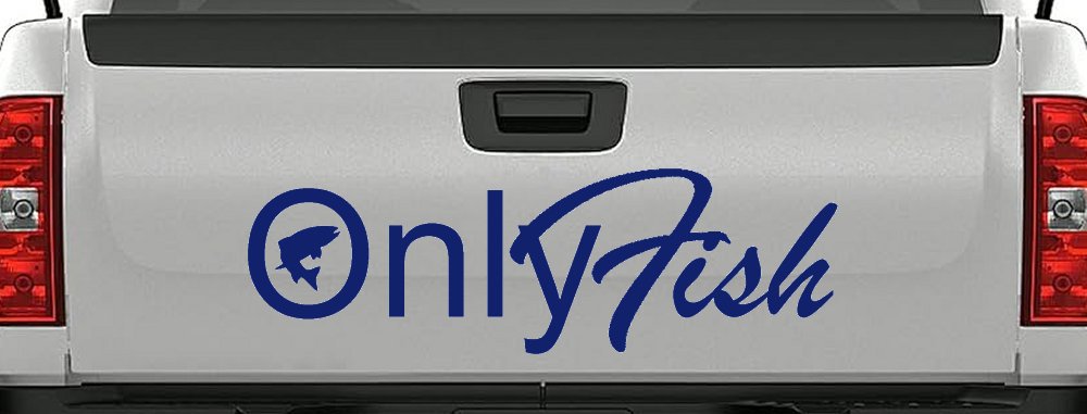 Only Fish Funny Fishing Car or Truck Window Decal Sticker
