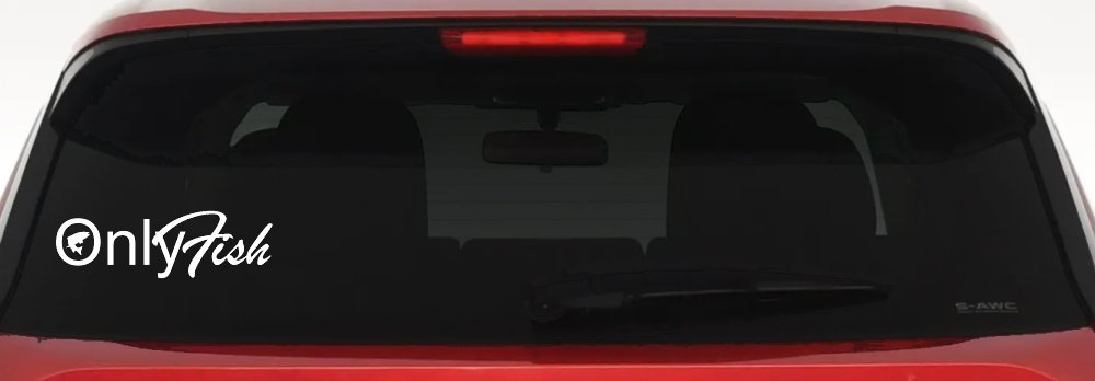 Only Fish Funny Fishing Car or Truck Window Decal Sticker