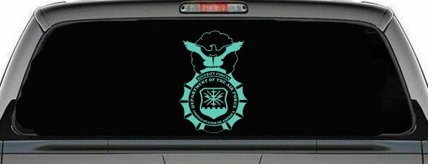 Department Of The Air Force Security Forces With Eagle Military Car or Truck Window Decal Sticker (Mint)