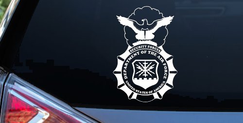 Department Of The Air Force Security Forces With Eagle Military Car or Truck Window Decal Sticker