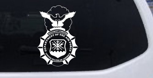 Department Of The Air Force Security Forces With Eagle Military Car or Truck Window Decal Sticker