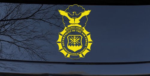 Department Of The Air Force Security Forces With Eagle Military Car or Truck Window Decal Sticker