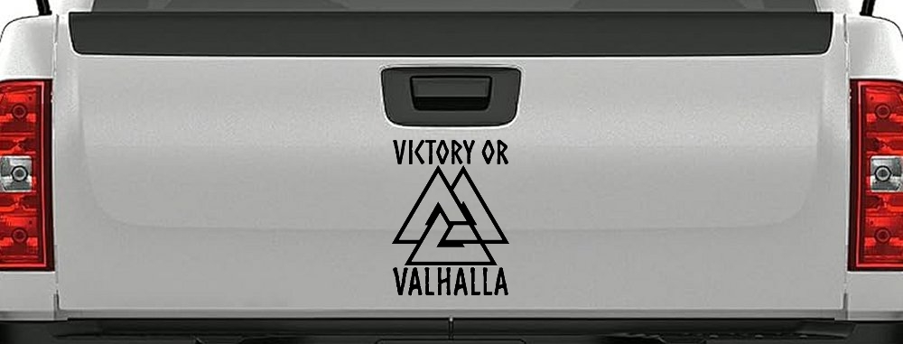 Viking Victory or Valhalla with Valknut Military Car or Truck Window Decal Sticker