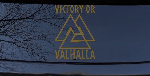 Viking Victory or Valhalla with Valknut Military Car or Truck Window Decal Sticker