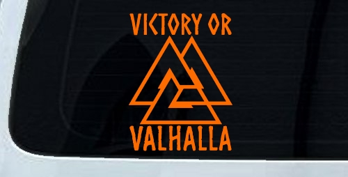 Viking Victory or Valhalla with Valknut Military Car or Truck Window Decal Sticker