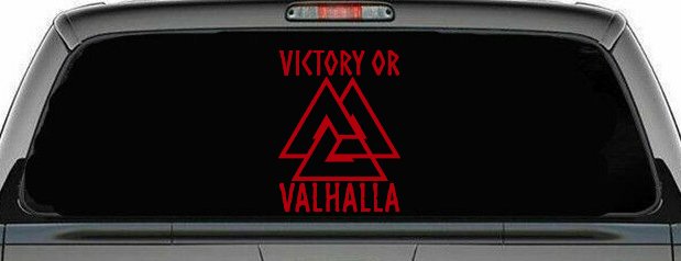 Viking Victory or Valhalla with Valknut Military Car or Truck Window Decal Sticker