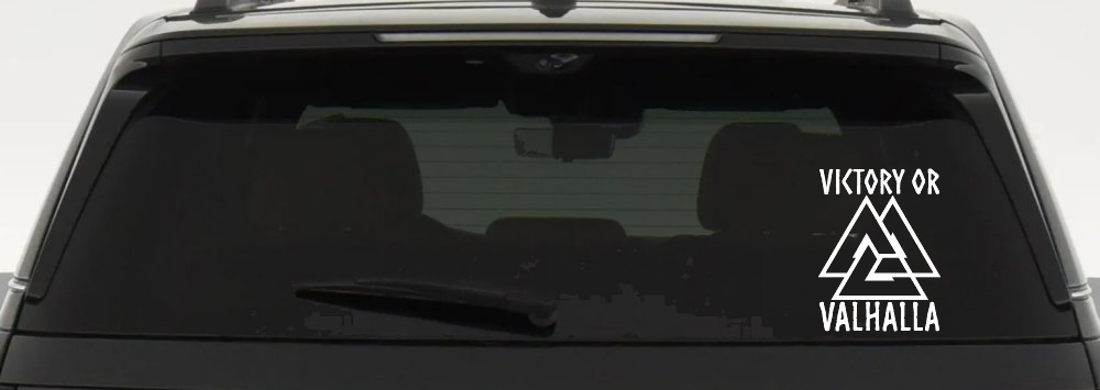 Viking Victory or Valhalla with Valknut Military Car or Truck Window Decal Sticker