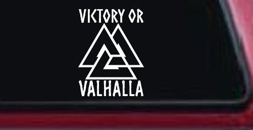 Viking Victory or Valhalla with Valknut Military Car or Truck Window Decal Sticker