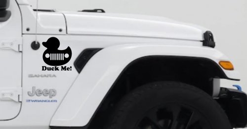 Duck Me Rubber Duck Off Road Car or Truck Window Decal Sticker (Black)