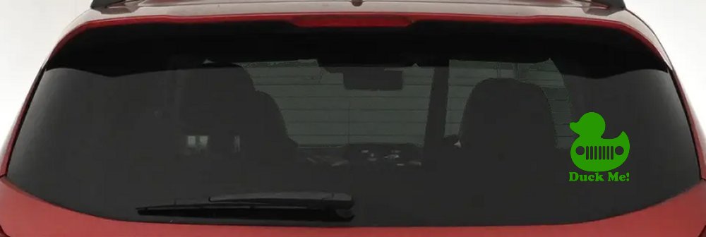 Duck Me Rubber Duck Off Road Car or Truck Window Decal Sticker (Lime)
