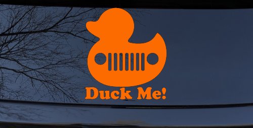 Duck Me Rubber Duck Off Road Car or Truck Window Decal Sticker (Orange)