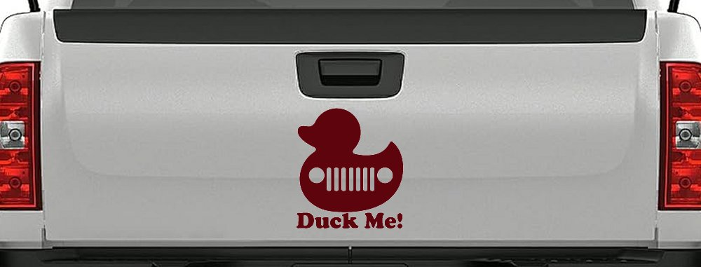 Duck Me Rubber Duck Off Road Car or Truck Window Vinyl Decal Sticker (Purple Red)