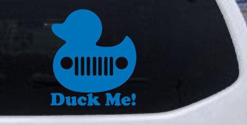 Duck Me Rubber Duck Off Road Car or Truck Window Decal Sticker (Sky Blue)