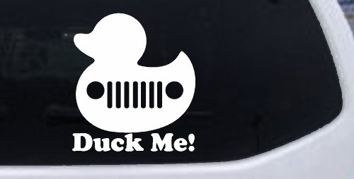 Duck Me Rubber Duck Off Road Car or Truck Window Decal Sticker (White)