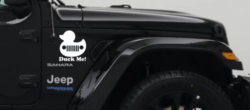 Duck Me Rubber Duck Off Road Car or Truck Window Decal Sticker (White)