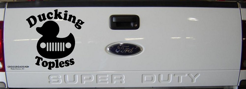 Ducking Topless Rubber Duck Off Road Car or Truck Window Decal Sticker