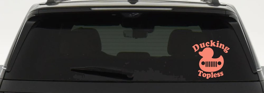 Ducking Topless Rubber Duck Off Road Car or Truck Window Decal Sticker