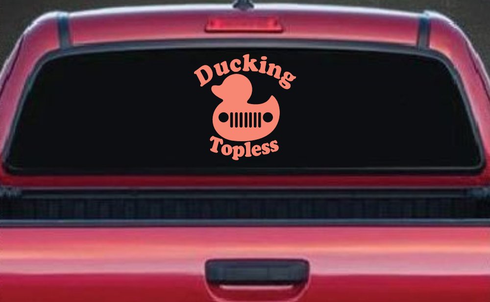 Ducking Topless Rubber Duck Off Road Car or Truck Window Decal Sticker