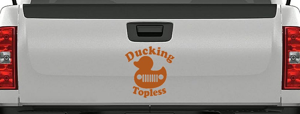 Ducking Topless Rubber Duck Off Road Car or Truck Window Decal Sticker (Nut Brown)