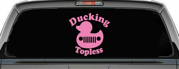 Ducking Topless Rubber Duck Off Road Car or Truck Window Decal Sticker