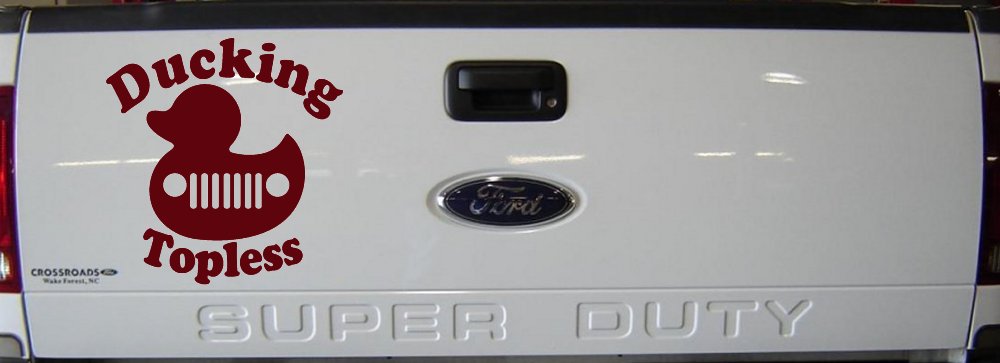 Ducking Topless Rubber Duck Off Road Car or Truck Window Decal Sticker