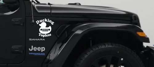 Ducking Topless Rubber Duck Off Road Car or Truck Window Vinyl Decal Sticker (White)