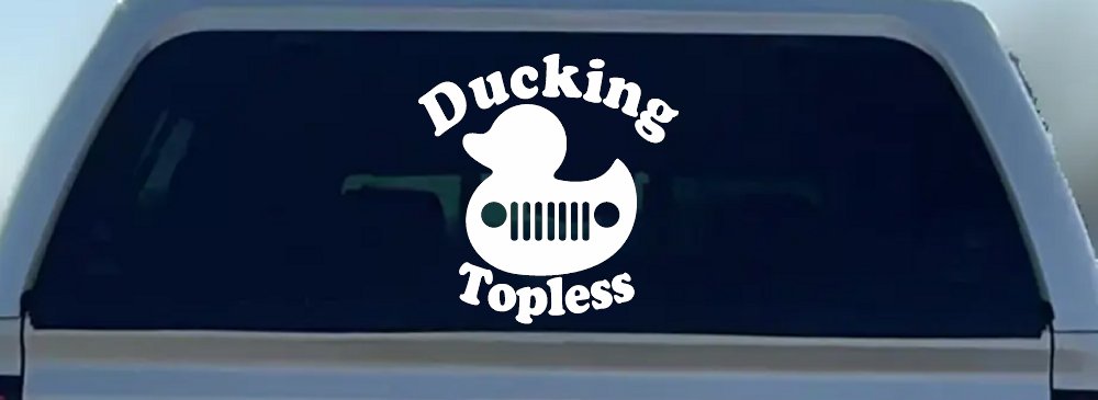 Ducking Topless Rubber Duck Off Road Car or Truck Window Decal Sticker