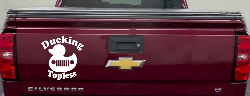 Ducking Topless Rubber Duck Off Road Car or Truck Window Decal Sticker