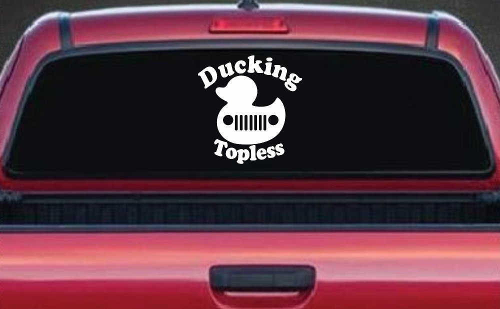 Ducking Topless Rubber Duck Off Road Car or Truck Window Decal Sticker