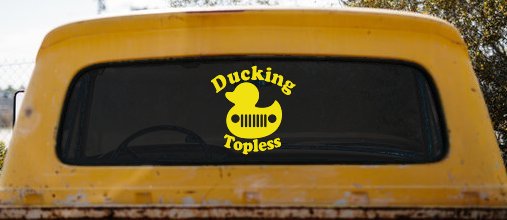 Ducking Topless Rubber Duck Off Road Car or Truck Window Decal Sticker