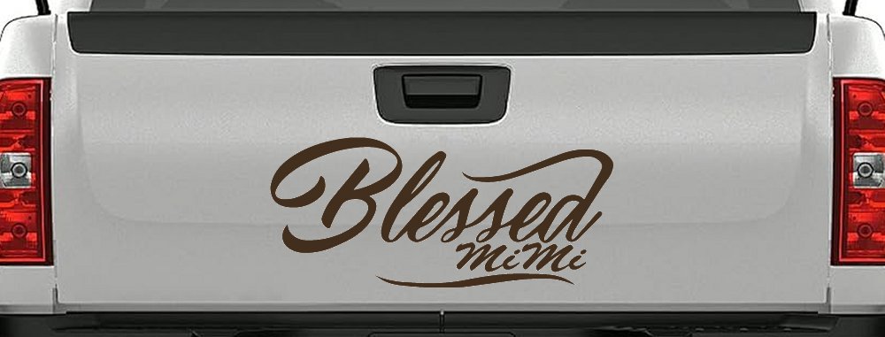 Blessed MiMi Car or Truck Window Decal Sticker (Brown)