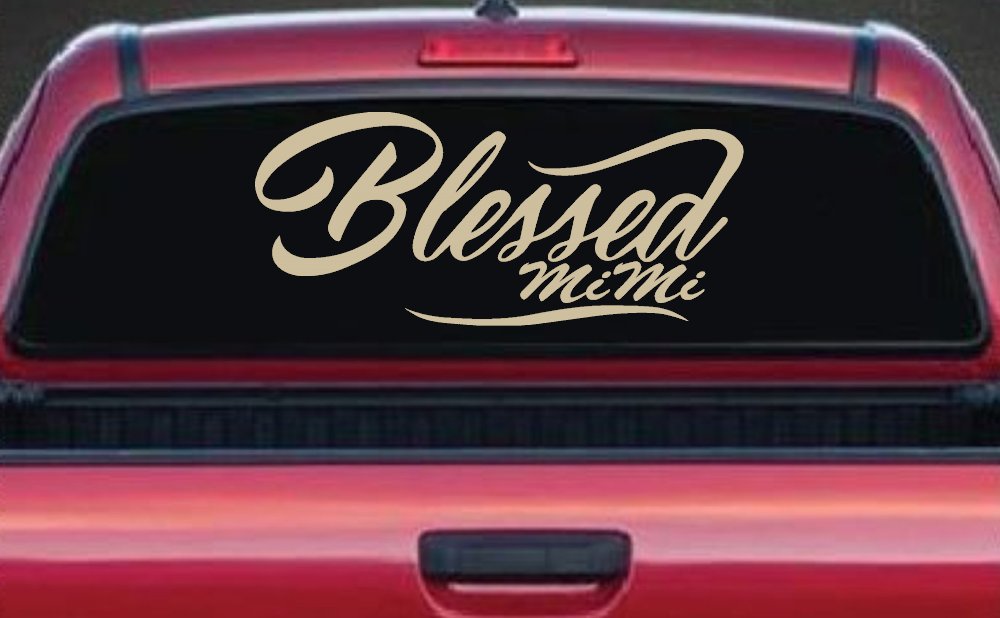 Blessed MiMi Car or Truck Window Decal Sticker (Desert Sand)