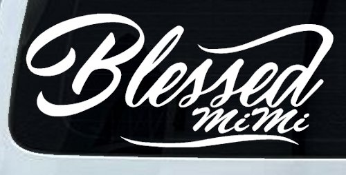 Blessed MiMi Car or Truck Window Decal Sticker (White)
