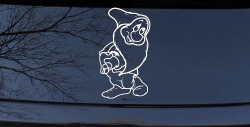Bashful Dwarf Snow White Cartoons Car or Truck Window Decal Sticker