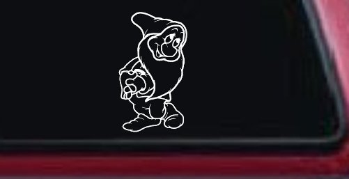 Bashful Dwarf Snow White Cartoons Car or Truck Window Decal Sticker