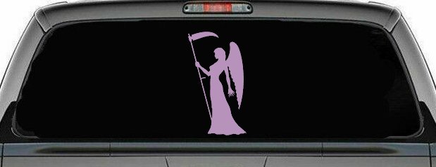 Female Woman Girl Grimm Reaper Car or Truck Window Decal Sticker