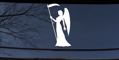 Female Woman Girl Grimm Reaper Car or Truck Window Decal Sticker