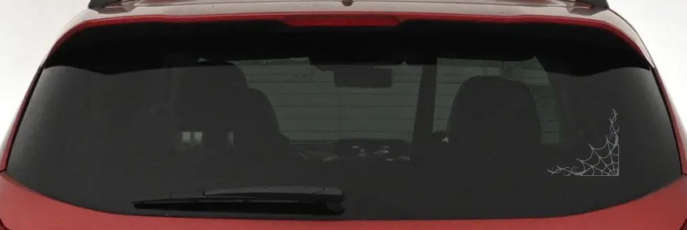 Corner Spider Web With Swirls Car or Truck Window Decal Sticker