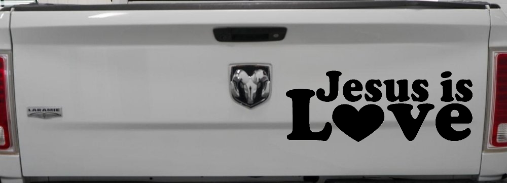 Jesus is Love Christian Car or Truck Window Decal Sticker