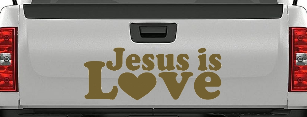 Jesus is Love Christian Car or Truck Window Decal Sticker