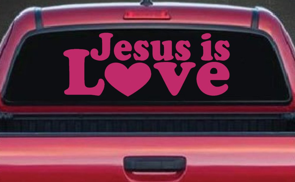 Jesus is Love Christian Car or Truck Window Decal Sticker