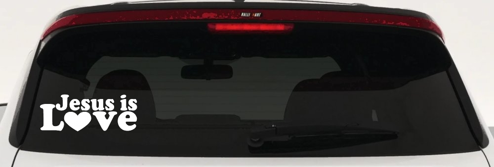 Jesus is Love Christian Car or Truck Window Decal Sticker