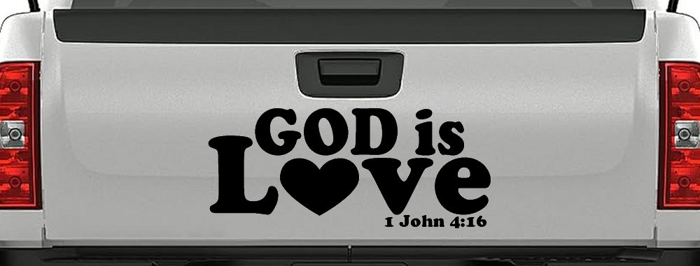 God is Love 1 John 4:16 Christian Car or Truck Window Decal Sticker