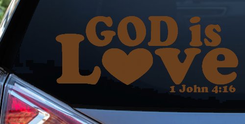 God is Love 1 John 4:16 Christian Car or Truck Window Decal Sticker