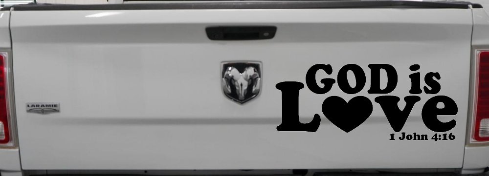 God is Love 1 John 4:16 Christian Car or Truck Window Decal Sticker