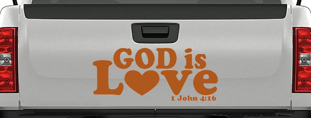 God is Love 1 John 4:16 Christian Car or Truck Window Decal Sticker
