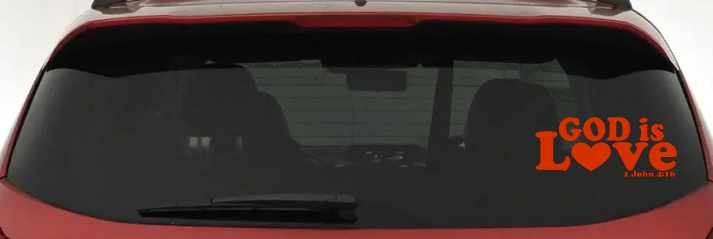 God is Love 1 John 4:16 Christian Car or Truck Window Decal Sticker
