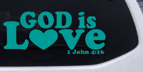 God is Love 1 John 4:16 Christian Car or Truck Window Decal Sticker