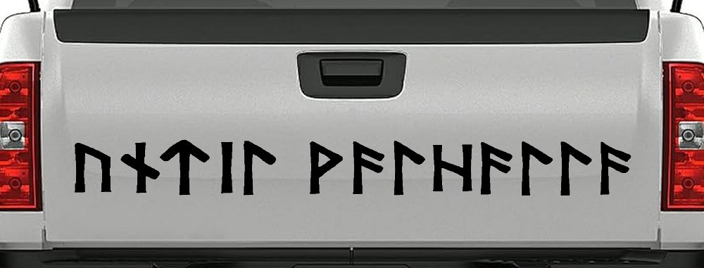 Viking Elder Futhark Until Valhalla Military Car or Truck Window Decal Sticker