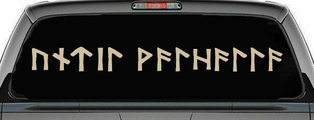 Viking Elder Futhark Until Valhalla Military Car or Truck Window Decal Sticker